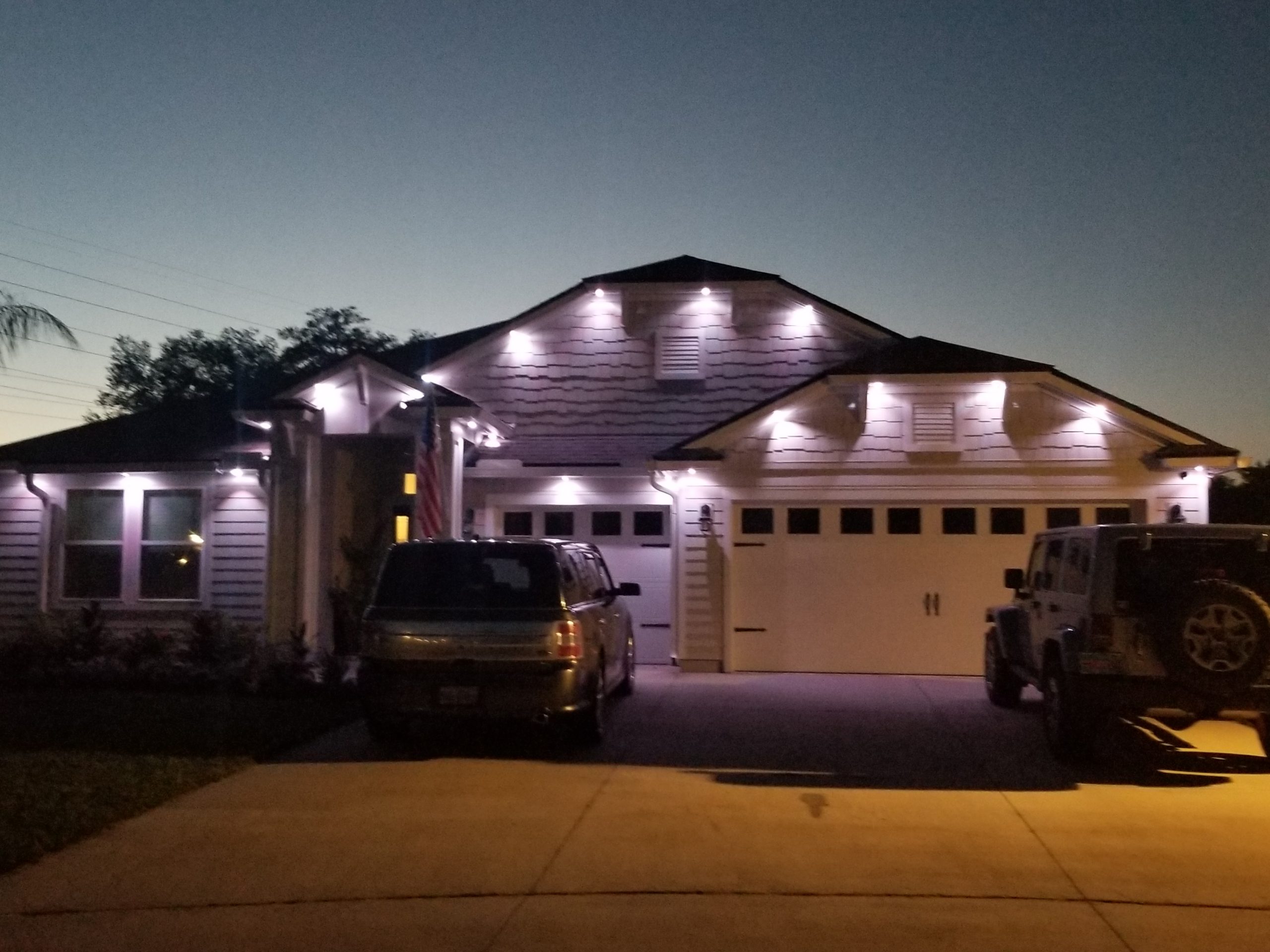 soffit lighting installation