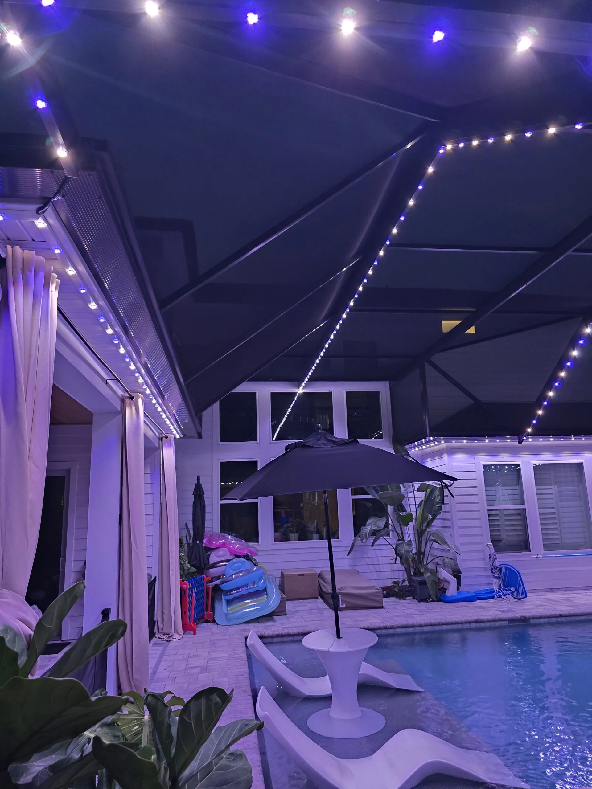 soffit lighting installation