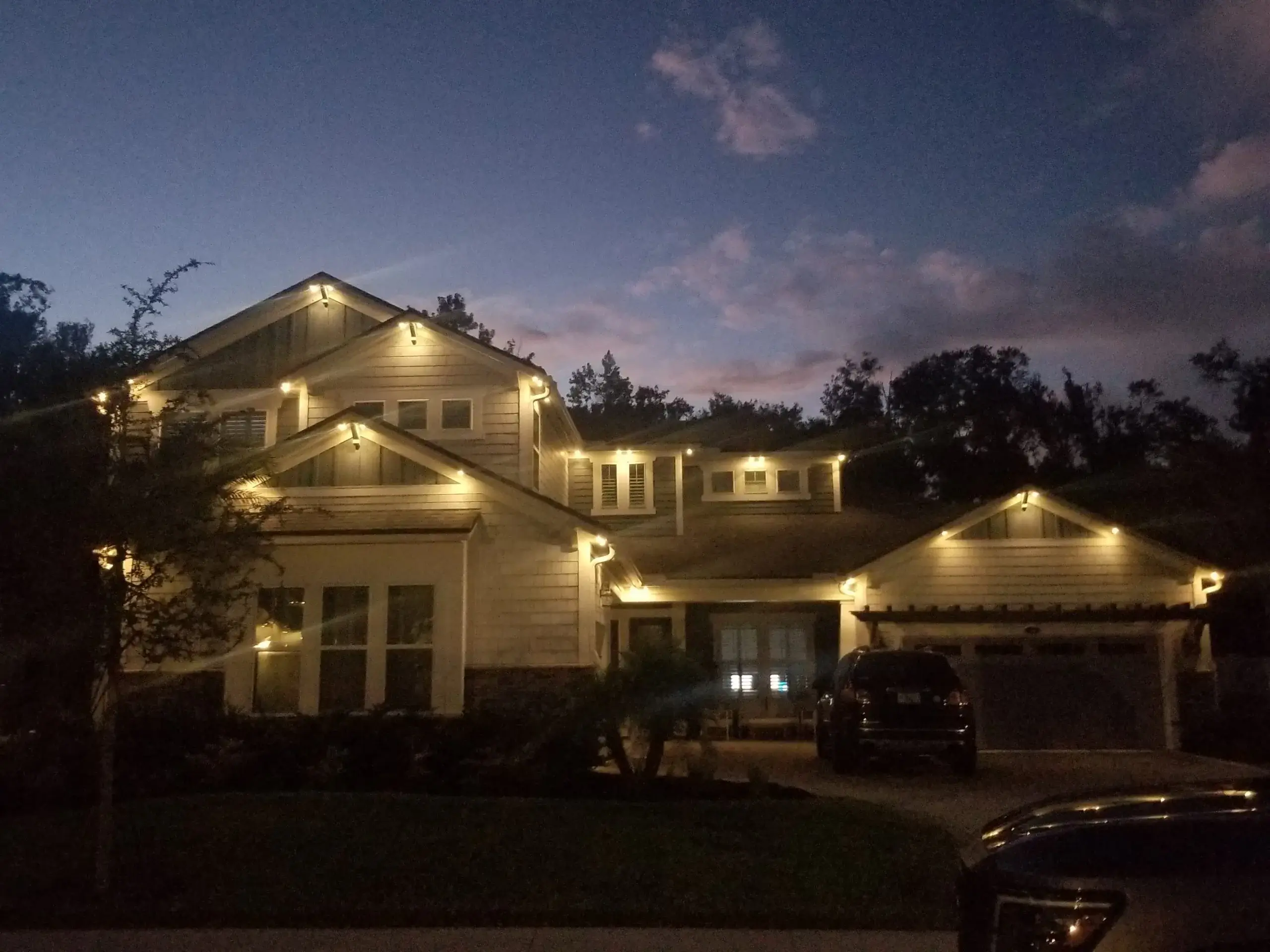 soffit lighting installation